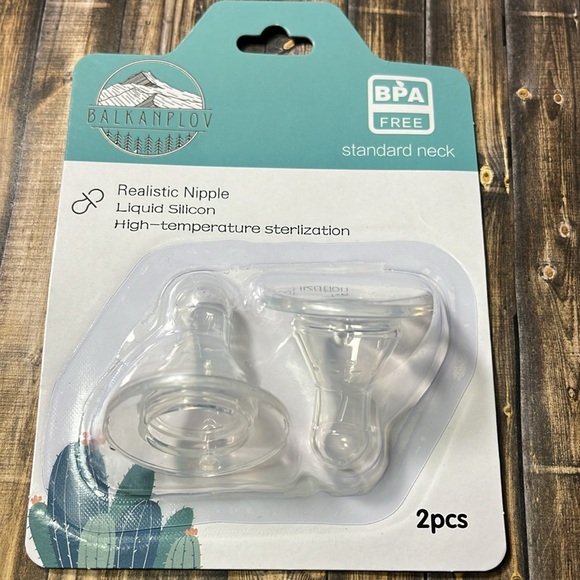 5for$10 Balkanplov Realistic Silicon Nipple BPA-FREE Baby Accessories NWT - Picture 4 of 4